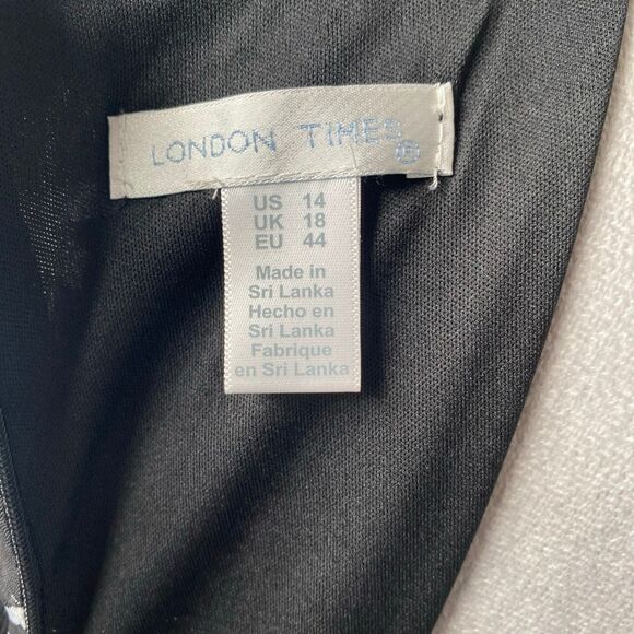 London Times Floral Side-Tie Ruffle Maxi Wrap Dress Size 14 - Picture 11 of 13